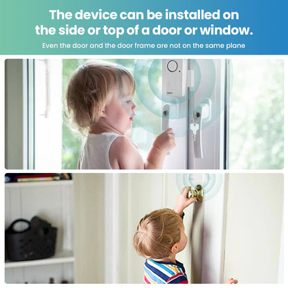 HENDUN Door Alarms When Opened with Remote, Door Bells Chimes, Door Security Sensor (2pack All Batteries Included)