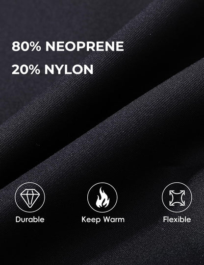 Lemorecn Mens Wetsuits Jumpsuit Neoprene 3/2mm Full Body Diving Suit (3031black-3XL)