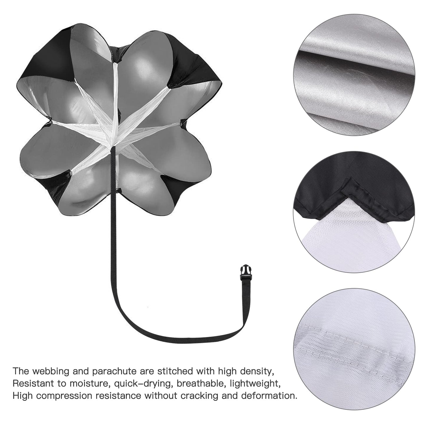 KUYOU Running Speed Training Speed Chute Resistance Parachute for Speed and Acceleration Training Fitness Explosive Power Training 56-Inch