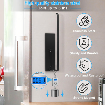 Paper Towel Holder, Magnetic Paper Towel Holder for Fridge, Toilet Paper Roll Holder Magnet Towel Rack Wall Mount Fridge Organizer for Paper Towels Rolls Bathroom Pantry RV Kitchen Storage