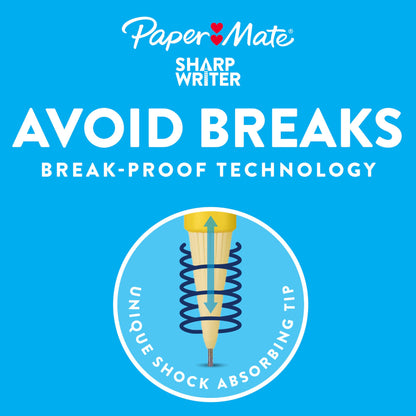 Paper Mate SharpWriter Mechanical Pencils | 0.7 mm #2 Pencil | Pencils for School Supplies, Yellow, 36 Count