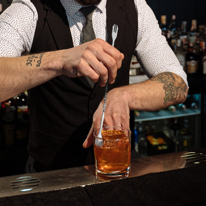 Muddler for Cocktails Bar Spoon - Vaincre 2PCS 9" Muddler and 10” Mixing Spoon Cocktail Mixing Stirrer, Stainless Steel Bar Accessories Tools Long Drink Stirrer Bartender Gifts for Mojitos Drinks