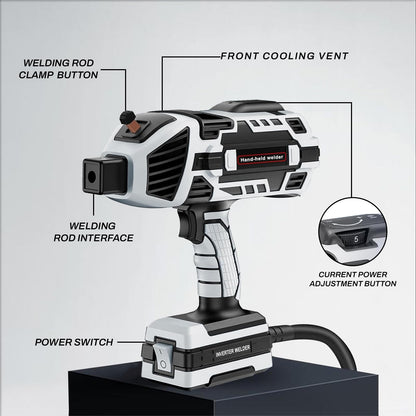 Portable Electric Welding Machine 110V with 20pcs Rods: 20-120A IGBT Inverter Handheld Welder Machine ARC Welder Gun - for 3/32"-1/8" Wire Rods and DIY, Repairs, Professional Use