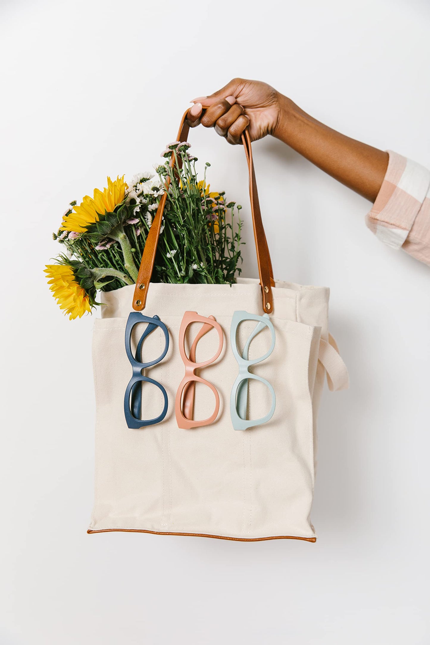 Peepers by PeeperSpecs Women's Center Stage Oversized Blue Light Blocking Reading Glasses, Blush, 51 + 0