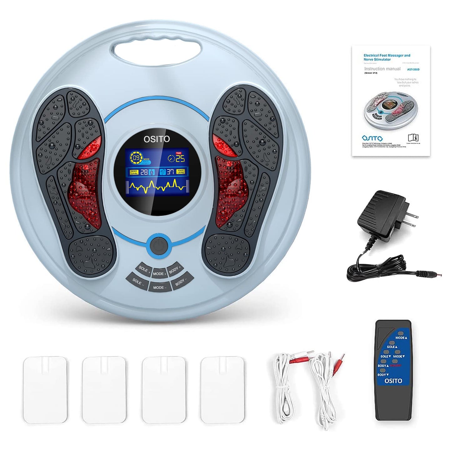 OSITO EMS & TENS Foot Circulation Devices- Electric Foot Circulation Promoter - FSA or HSA Eligible, Boosting Circulation, Alleviate Pain and Aching Feet, Legs and Ankles…