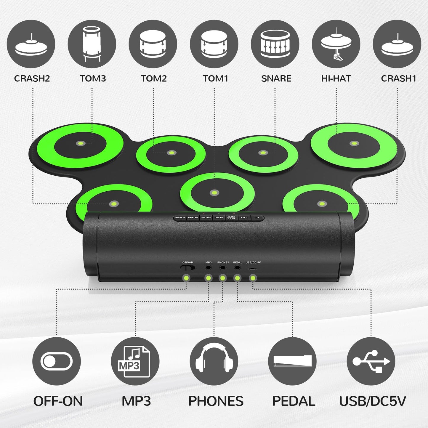 PAXCESS Electronic Drum Set (G3066LG)