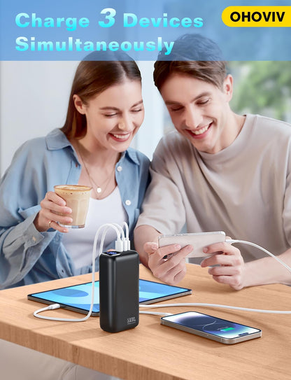 OHOVIV Portable Charger 50000mAh Power Bank - 22.5W Fast Charging External Battery Pack,USB-C Portable Phone Charger for iPhone 16/15/14/13 Pro Android Samsung,Best for Travel Camping Essential