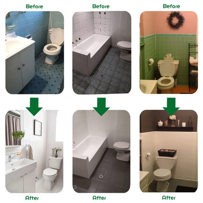 NADAMOO Tub and Tile Refinishing Kit (1kg / 35 oz, with tools), Bathtub Sink Countertop DIY Paint Kit for Bathroom Kitchen Porcelain Fiberglass, Semi-gloss White Coat