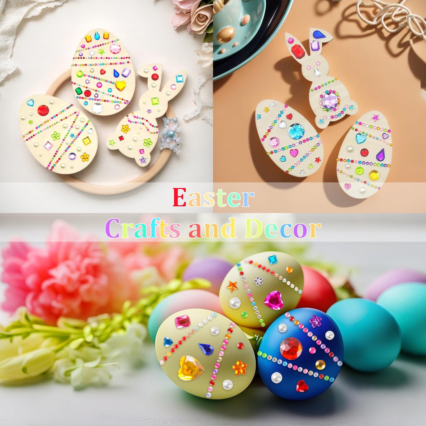 2774pcs Gem Stickers Jewels for Crafts - Self Adhesive Rhinestone Jewel Stickers, Stick on Gems Rhinestones for Crafts, Acrylic Bling Heart Stickers, Craft Supplies for Kids