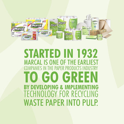 Marcal Pro Toilet Paper 100% Recycled - 2 Ply, White Bath Tissue, 242 Sheets Per Roll - 48 Individually Wrapped Rolls Per Case Green Seal Certified Toilet Paper 03001