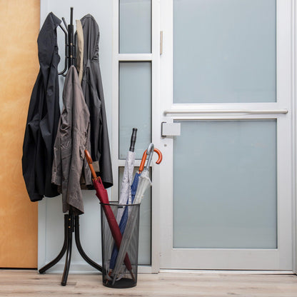 Mind Reader Umbrella Stand, Multi-Purpose Mesh Storage Stand, Organizer for Office and Entryway, Metal Mesh, Black