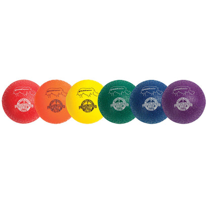 Champion Sports 7" Super Soft Playground Ball Set – RHINO Skin® Foam Inflatable Balls for Indoor & Outdoor Play Durable, Lightweight & Safe for All Ages, Set of 6 with Pump & Mesh Bag