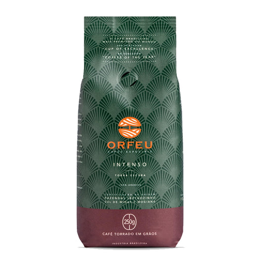 ORFEU - Special Coffee Intense - 100% Arabica Coffee, Dark Roast, Aroma of Toasted Caramel & Fruit Jam, Low Acidity, Made In Brazil, Velvety Body - 250g, 8.8oz