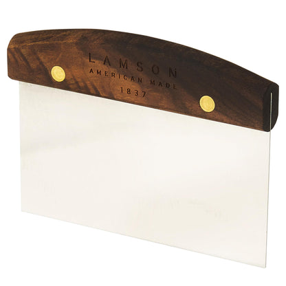 Lamson 3" x 6" Dough (Bench) Scraper with Walnut Handle