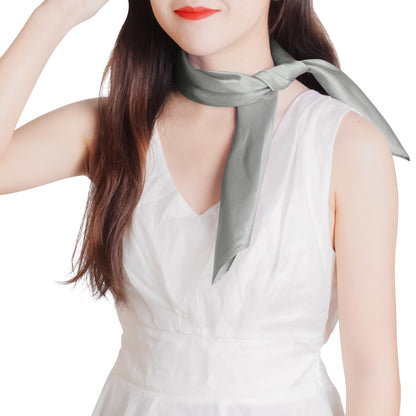 Pistha Chiffon Scarf Square Ribbon Neck Scarf Satin Scarf Handkerchief for Halloween Retro Women Girls Costume Accessory