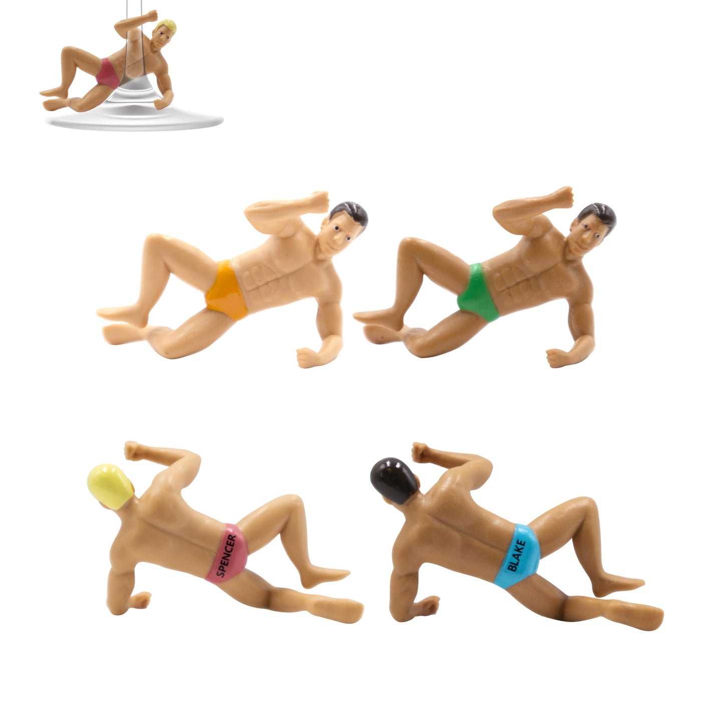 NPW Drink Charmers Drink Markers, Original Drinking Buddies & Drink Glass Charms for Parties - Bachelorette, Girls' Nights, Family Get Together & More, Novelty Gifts (4 Count)