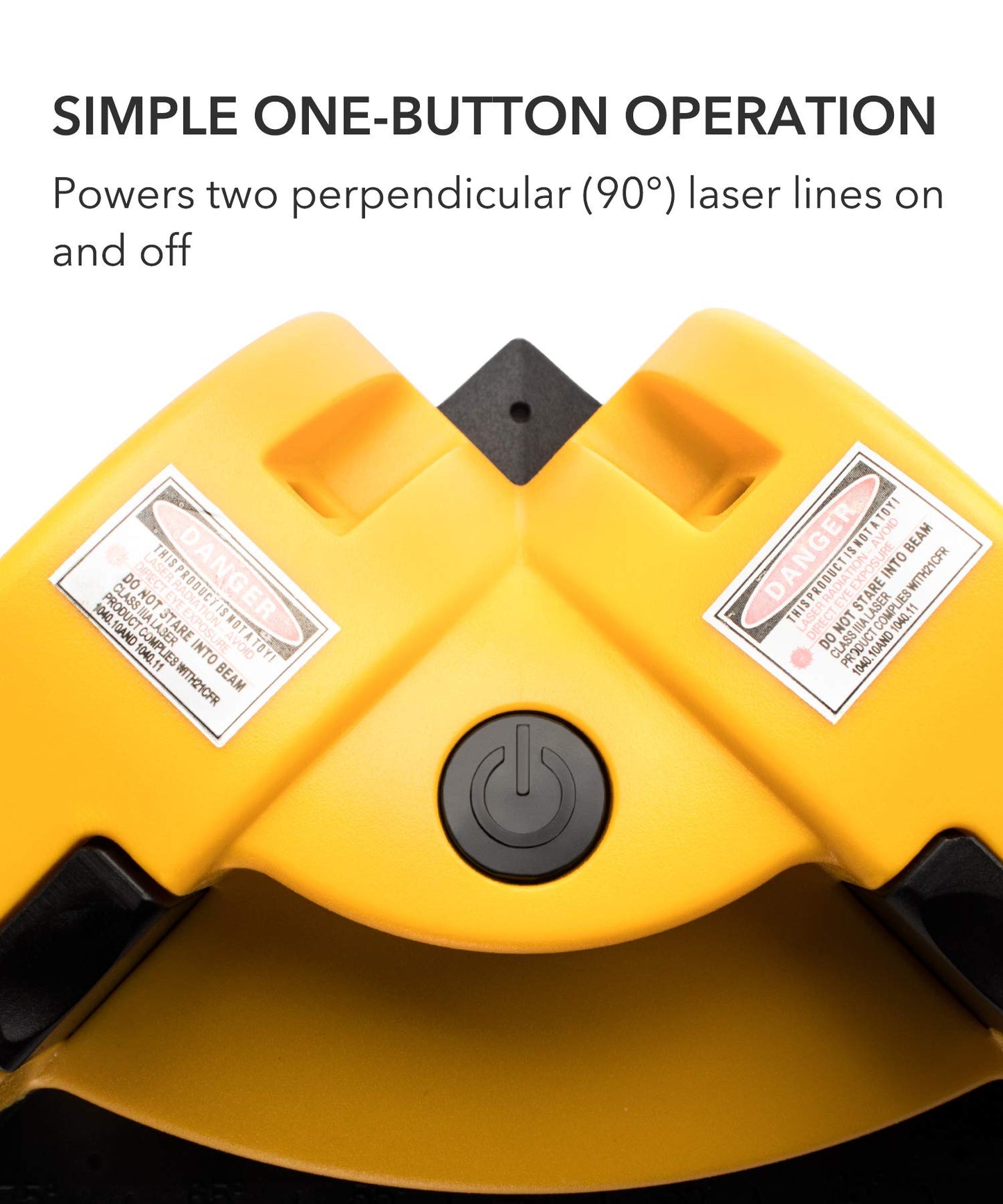 QWORK Right Angle - 90 Degree Horizontal & Vertical Laser Level Line Projection Square Level Laser with Two Suction Cups