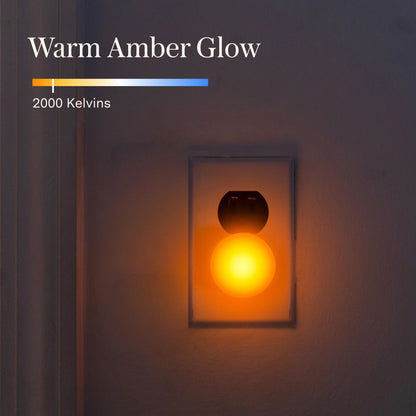 Loftie Night Lights Plug into Wall - 0.5W Plug in Night Light - Warm Amber Glow, Wall Light Sensing Dusk to Dawn - 2000K, UL Certified - Nightlight for Bathroom, Hallway, Bedroom Decor, Kitchen,3-Pack