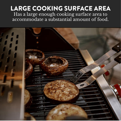 GasOne GP-1030S One 3 Burner Stainless Steel– Outdoor Cabinet Style with Wheels-High-Temperature Paint Coating Gas BBQ Grill – Elegant and Luxurious Design, Black