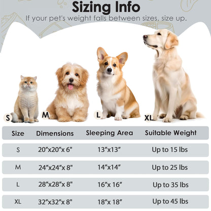 Hoewina Dog & Cat Bed for Indoor Cats, 20in Calming Donut Bed for Puppy and Kitten, Washable Round Fluffy Pet Bed for Small Medium Dogs and Cats (Light Grey)