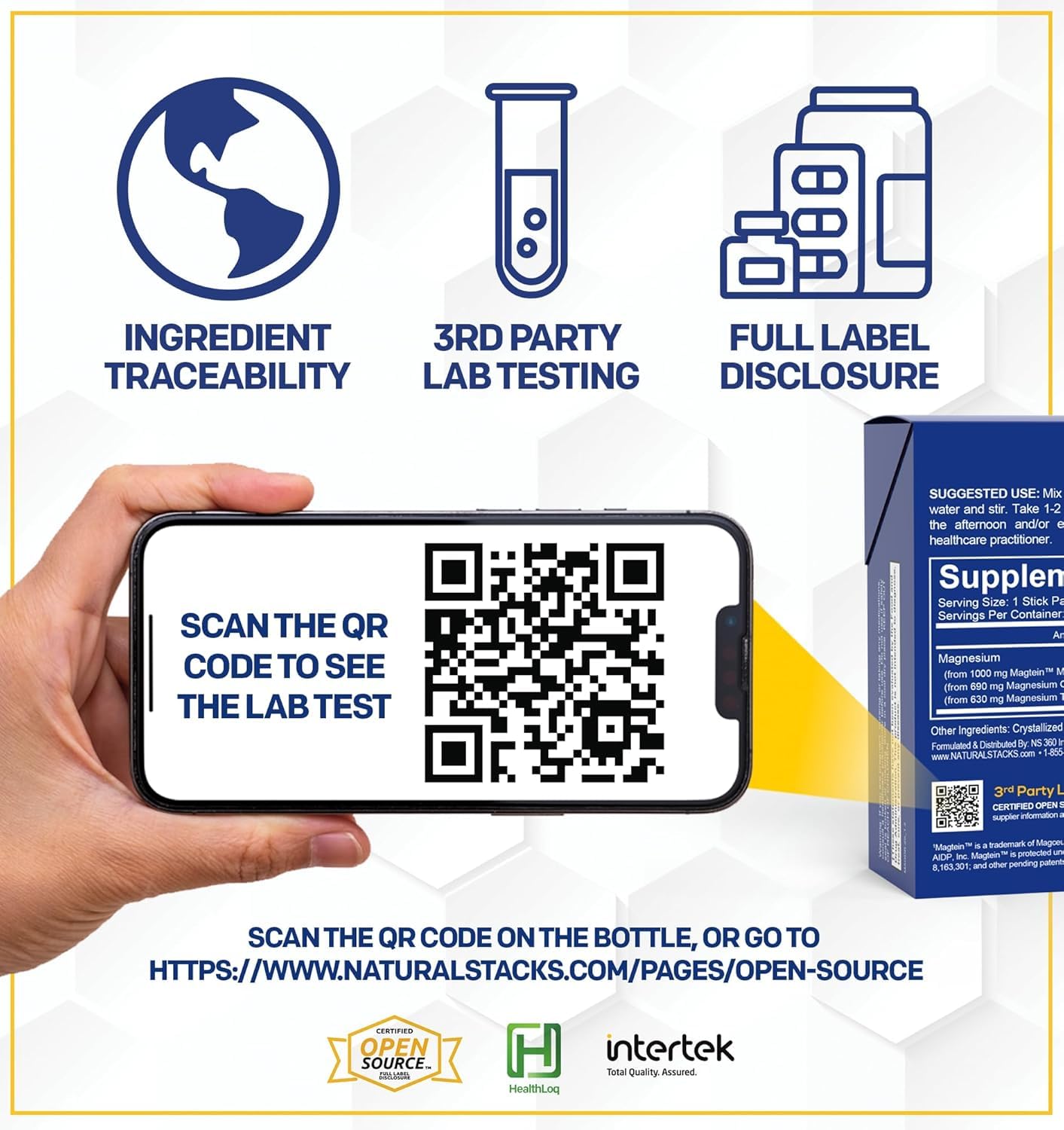 MagTech Magnesium Drink Mix - Sugar Free Lemonade - 3 Forms of Magnesium: Magtein L-Threonate, Glycinate & Taurate - 200mg Chelated Magnesium Complex - Supports Relaxation & Brain Health - 20 Servings