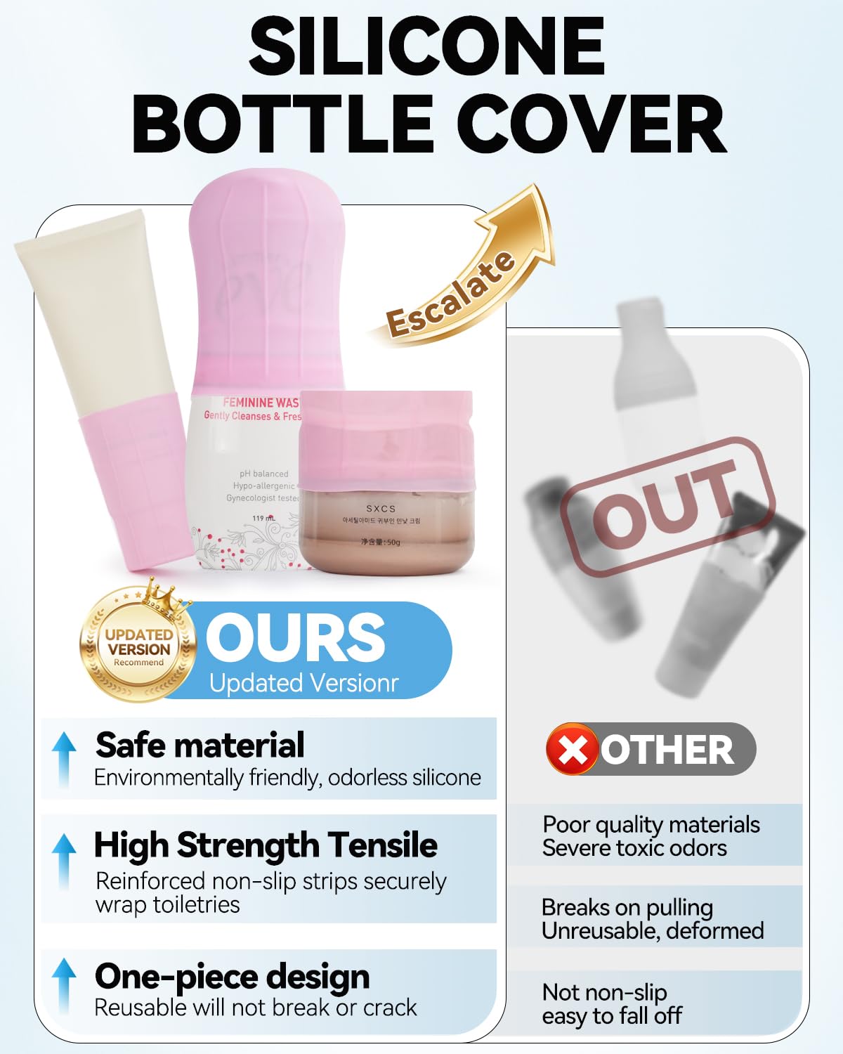 16 Pack Silicone Bottle Cover,Travel Essential for Women Men,Cruise Ship Essentials 2025,Beach Vacation Essentials,Travel Size Toiletries,Airplane Travels Accessories Elastic Sleeves for Leak Proofing