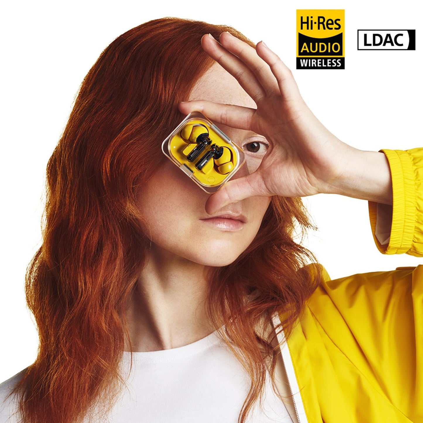 Nothing Ear (a) Wireless Earbuds, 45dB Hybrid Noise Cancelling Earbuds, Hi-Res Audio, Advanced Equaliser, Dual Connect, 6 Mics, 42.5H Playtime Ear Buds Wireless Bluetooth, Yellow