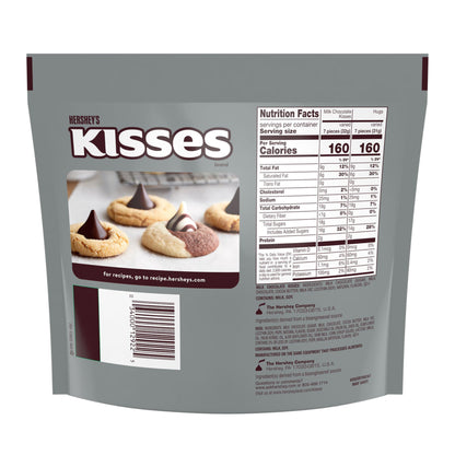 HERSHEY'S HUGS & KISSES Milk Chocolate and White Creme Candy Family Pack, 15.6 oz