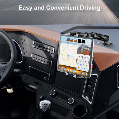 OHLPRO Tablet Mount for Truck - Heavy Duty Drill Base - Tablet Holder for Car Dashboard, iPad Holder for All 5"-13" iPad Pro Samsung Galaxy Kindle fire Tablets and Car Wall Desk etc.