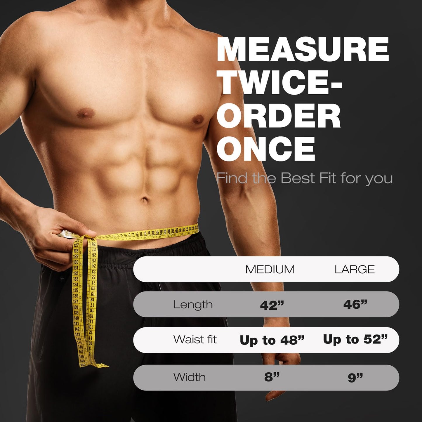 ActiveGear Waist Trimmer Belt for Stomach and Back Lumbar Support, Medium: 8" x 42" - Silver