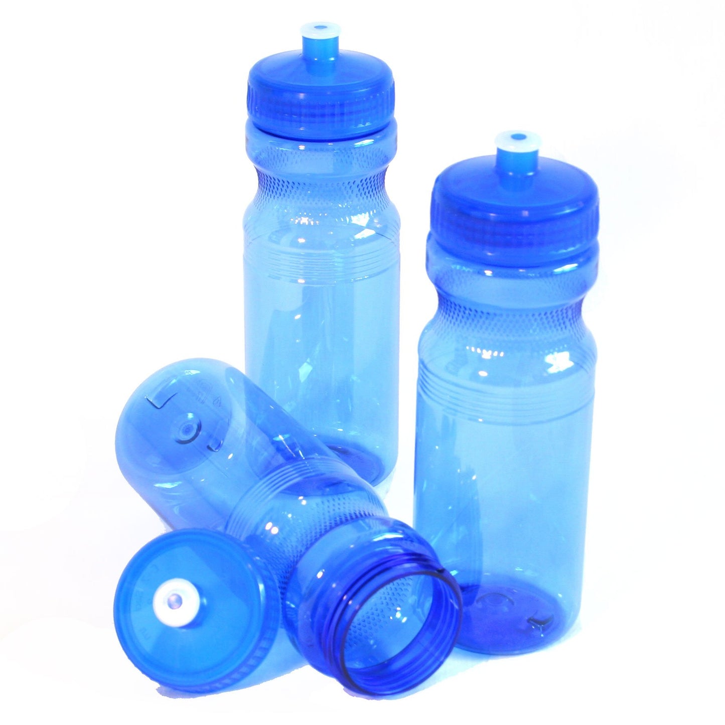 Rolling Sands BPA-Free 24 Ounce Blue Water Bottles, 3 Pack, Made in USA