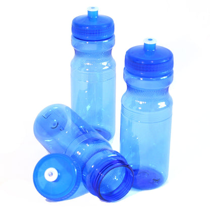 Rolling Sands BPA-Free 24 Ounce Blue Water Bottles, 3 Pack, Made in USA