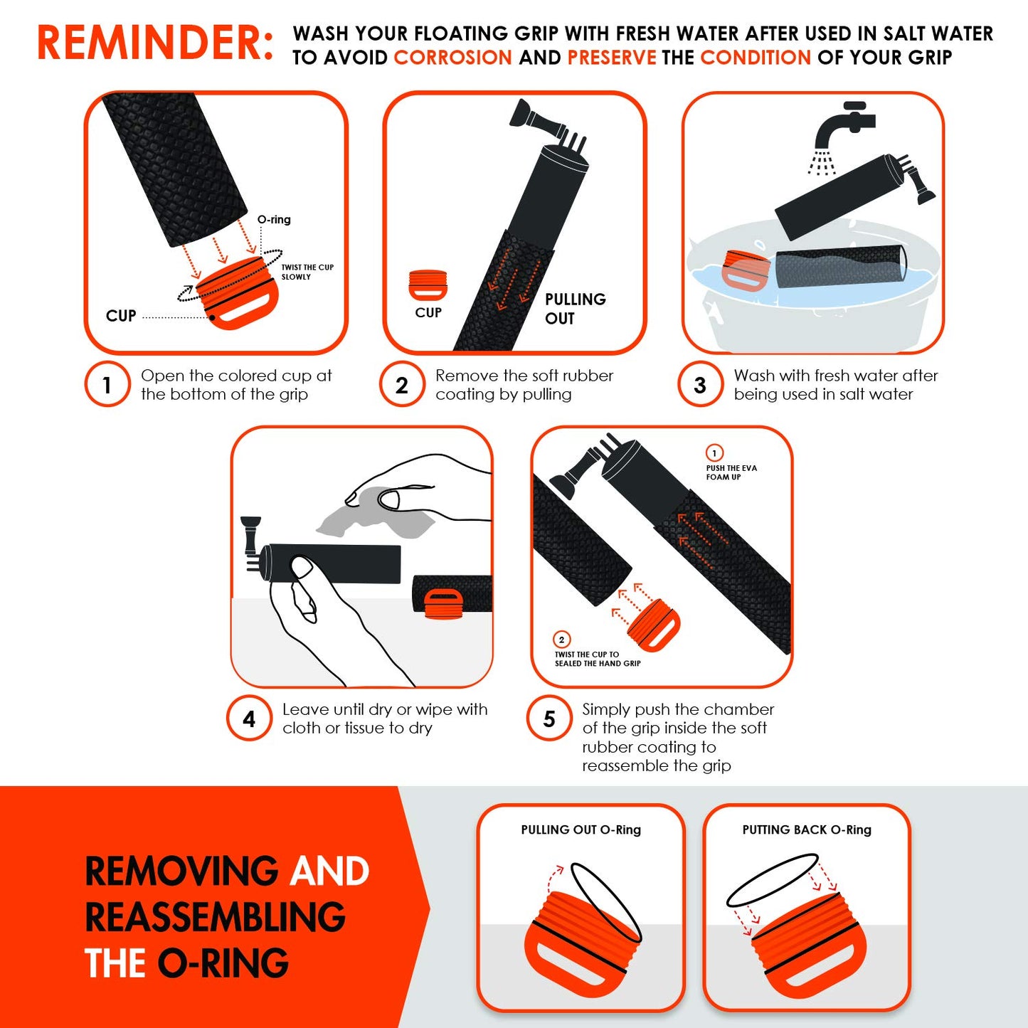 Floating Hand Grip Waterproof Monopod for GoPro Hero 13 12 11 10 9 8 7 6 5 4 3+ 2 1 Session Black Silver Handler & Handle Mount Accessories Kit for Water Sport and Action Cameras (Blue)