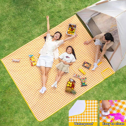 LRUUIDDE Extra Large 80"x 80" Beach Blanket, Outdoor Picnic Blankets, Waterproof Sandproof Portable Blankets, Foldable and Lightweight for Spring Summer Camping, Beach, Park