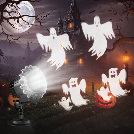 Minetom Halloween Projector Lights Outdoor, Rotating Ghost Projector Halloween, Waterproof Halloween Light Projector Landscape Lights for Outdoor Indoor, Yard, Patio, Garden, Party Decor