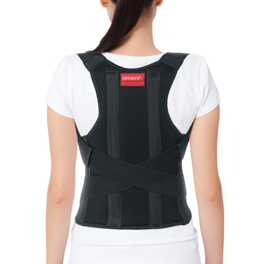 ORTONYX Comfort Back Brace Posture Corrector for Women and Men, Shoulder Clavicle Thoracic Support/L