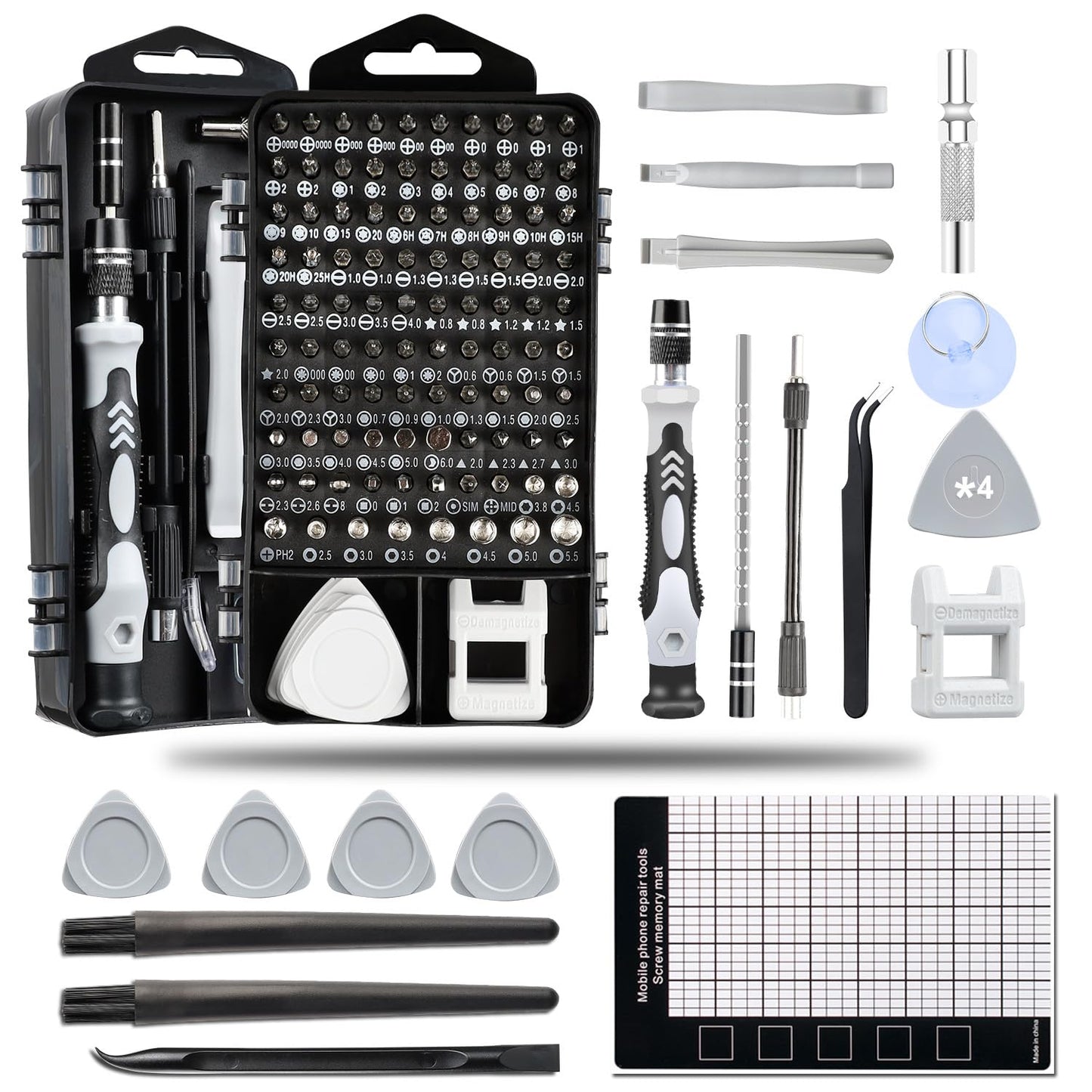 Precision Screwdriver Kit, Electronics Repair Tool Set with Clean Brush, Tool Gifts for Men, Repair for Electronics,Macbook, Laptop, PC, RC, PS5, iphone,Jewelers, XBOX, Glasses