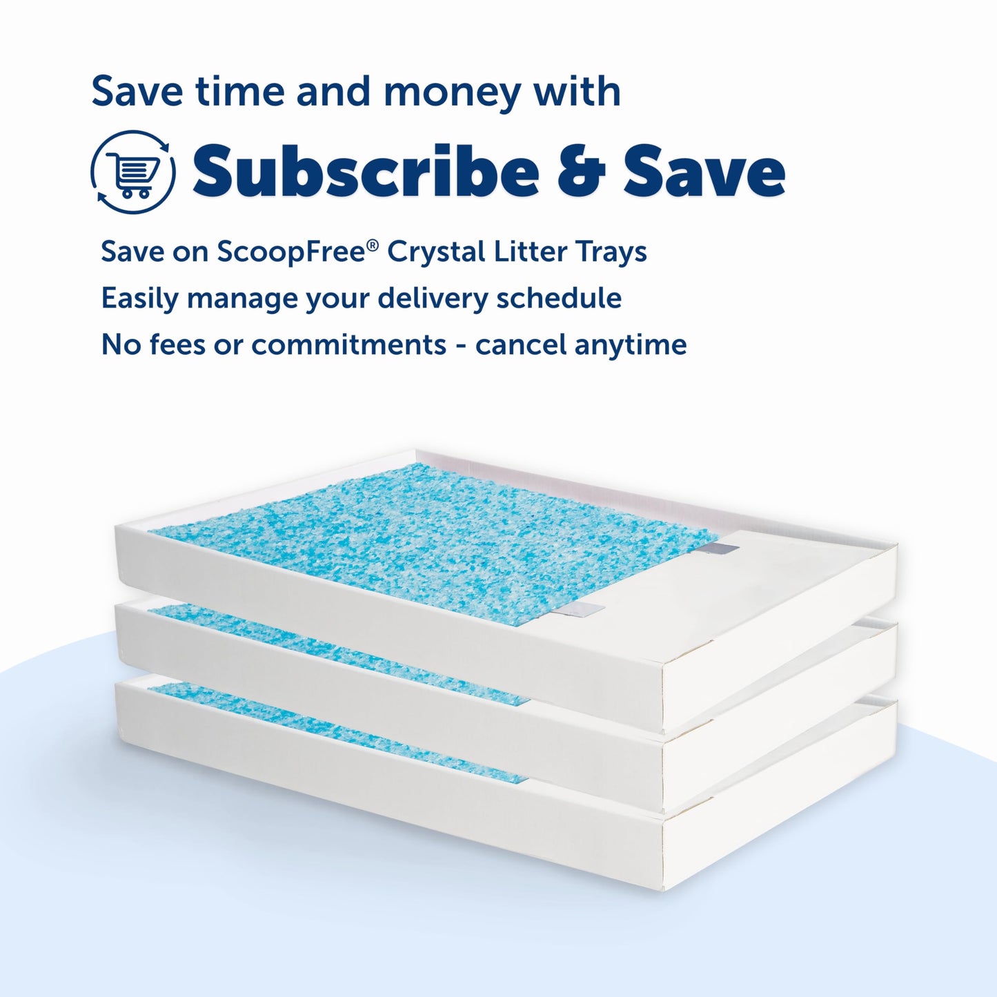 PetSafe ScoopFree Crystal Pro Self-Cleaning Automatic Litter Box - Uncovered Motion-Sensing Cat Box with Integrated Health Counter - Includes 1 Disposable Crystal Litter Tray