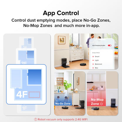 roborock Q7 Max+ Robot Vacuum and Mop with Auto-Empty Dock Pure, Hands-Free Cleaning for up to 7 Weeks, APP-Controlled Mopping, 4200Pa Suction, No-Mop&No-Go Zones, 180mins Runtime, Works with Alexa