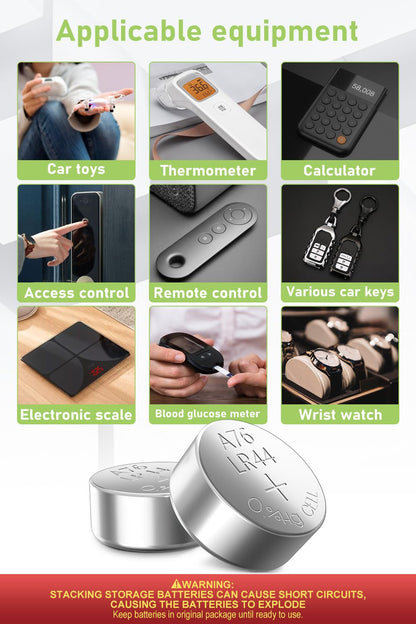 POWEROWL High Capacity LR44 Batteries 40 Pack, L1154F AG13 357 303 SR44 A76 Premium Alkaline Battery 1.5V Button Coin Cell Batteries