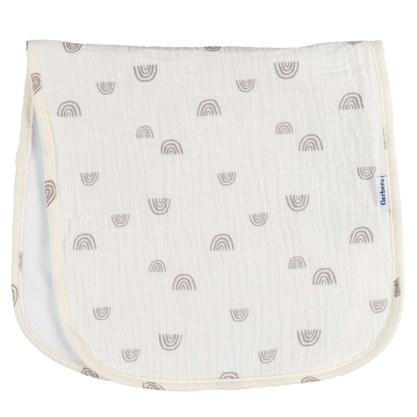 Gerber Baby Unisex Muslin Burp Cloths 5-Pack, Multi Rainbow, Large Size 20" x 10"