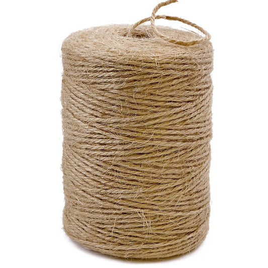 PerkHomy Natural Jute Twine 600 Feet Long Twine String for Crafts Gift Wrapping Packing Gardening Crochet Knitting Macrame Decor (Brown 2mm * 600feet)
