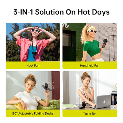 JISULIFE Handheld Fan Life7 – Ultimate Flexibility: High-Power Motor, LED Display, 19.5 Hrs Cooling, 5000mAh Rechargeable, 5-Speed, Foldable Design, 3-IN-1 Portable Fan for Travel Cruise Beach(Black)