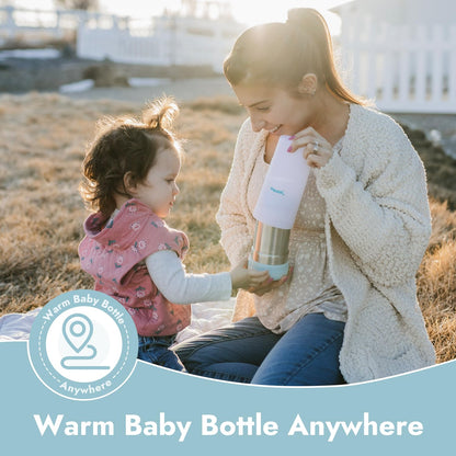 Papablic Portable Travel Baby Bottle Warmer Plus with Large Capacity, 18 oz