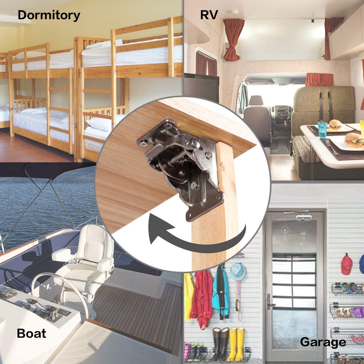 8 Pack Locking Hinge for Folding Table Brackets, Heavy Duty Folding Brackets 90 Degree Self Locking Folding Hinge for Table Legs Furniture