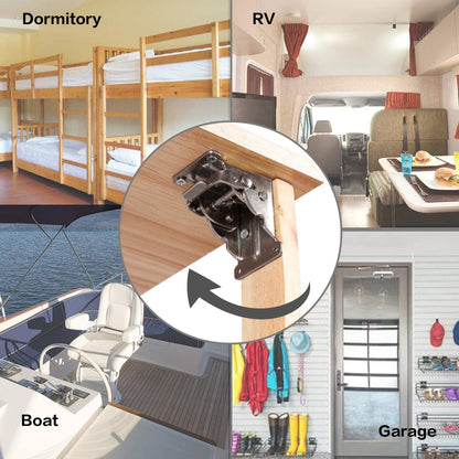 8 Pack Locking Hinge for Folding Table Brackets, Heavy Duty Folding Brackets 90 Degree Self Locking Folding Hinge for Table Legs Furniture