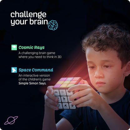 Rechargeable Game Activity Cube - Toys for Boys and Girls - 9 Fun Brain & Memory Games - Birthday Gifts for Age 6, 7, 8, 9, 10, 11, 12 Year Old Kids Teens - Best Boy Toy Gift Ideas