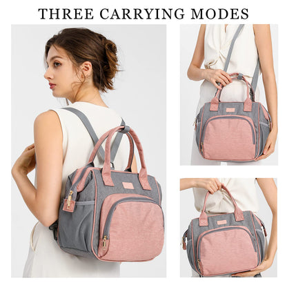 MCBD Lunch bags Insulated Lunch Box for Women,3 Carrying Way Large Tote Bag,Leakproof Reusable Cooler Backpack with Adjustable Shoulder Strap for Office Picnic Beach