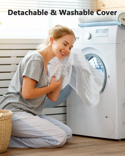 PERLECARE 3 Inch Firm Mattress Topper Twin Size, Cooling Gel-Infused & Bamboo Charcoal Memory Foam Bed Topper for Pain Relief, High-Density Mattress Pad with Removable Cover, CertiPUR-US Certified