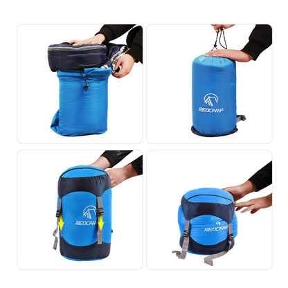 REDCAMP Nylon Compression Stuff Sack, Lightweight Sleeping Bag Compression Sack Great for Backpacking, Hiking and Camping, Orange L